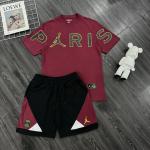 Bộ Quần Áo Nam Chữ Paris Siêu Đẹp Siêu Nét , Bộ Paris Đỏ nam Chất Liệu Vải Dày Dặn Thoáng Mát Cao Cấp 2024